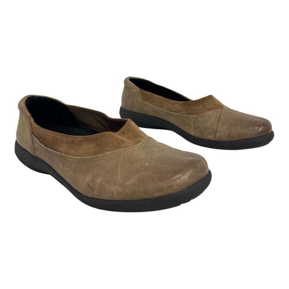 ABEO Shoes 10 Women's Brown Arch Support PRO Women's ETTA Walnut Shoes Flats